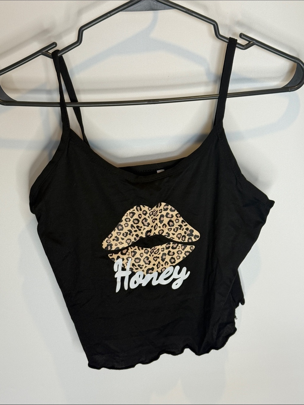 Unbranded Black Honey Graphic Cami Tank Top Size: XS
